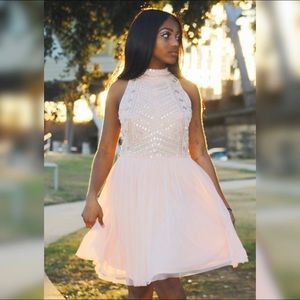 X SMALL LightPink bedazzled dress